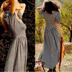 RARE: Doen “The Kennedy” Dress in black gingham (measurements in photos)